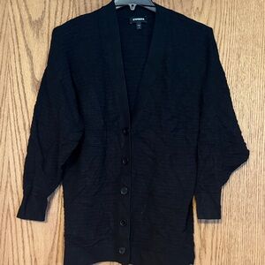 Express Classic Black Knit Cardigan